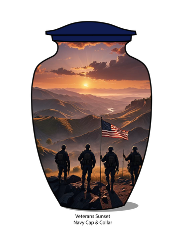 Veteran Sunset Urn Wrap | Personalize Urn Wrap | Eturnal Wear